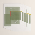 Modernist Green Objects Wrapping Paper Gallery Image 3