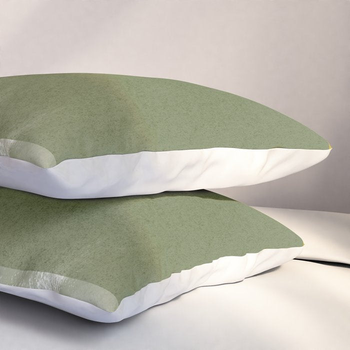 Modernist Green Objects Pillow Sham Gallery Image 3