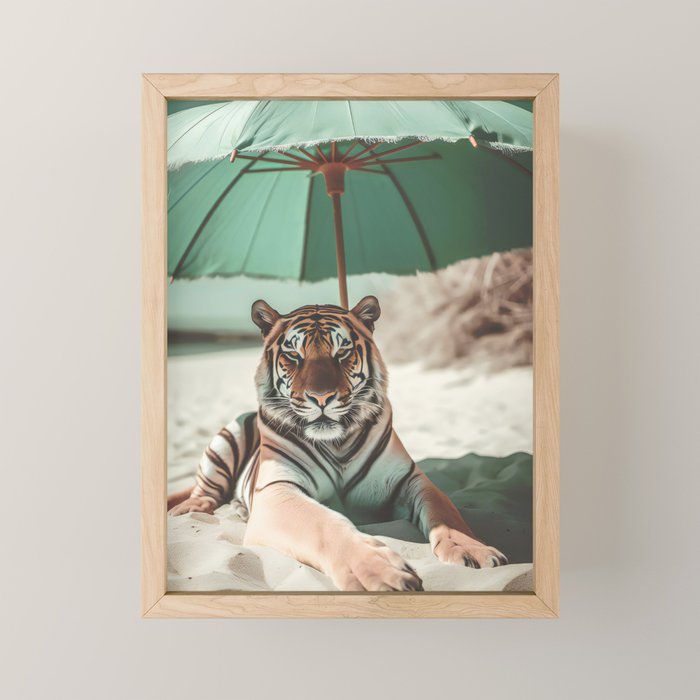 South Beach Bliss Tiger Prints Mini Art Print Gallery Image 1