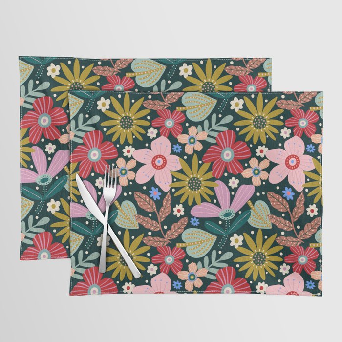 Colorful Floral Placemat Gallery Image 1