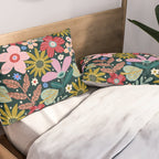 Colorful Floral Pillow Sham Gallery Image 2