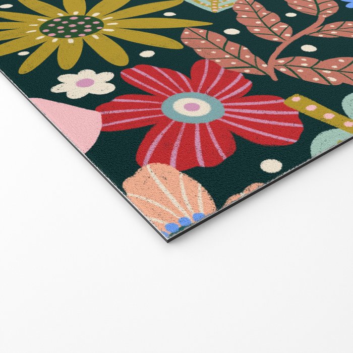 Colorful Floral Welcome Mat Gallery Image 2
