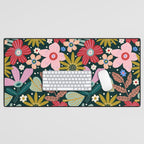 Colorful Floral Desk Mat Gallery Image 1