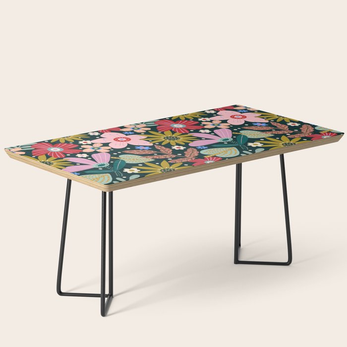 Colorful Floral Coffee Table Gallery Image 1