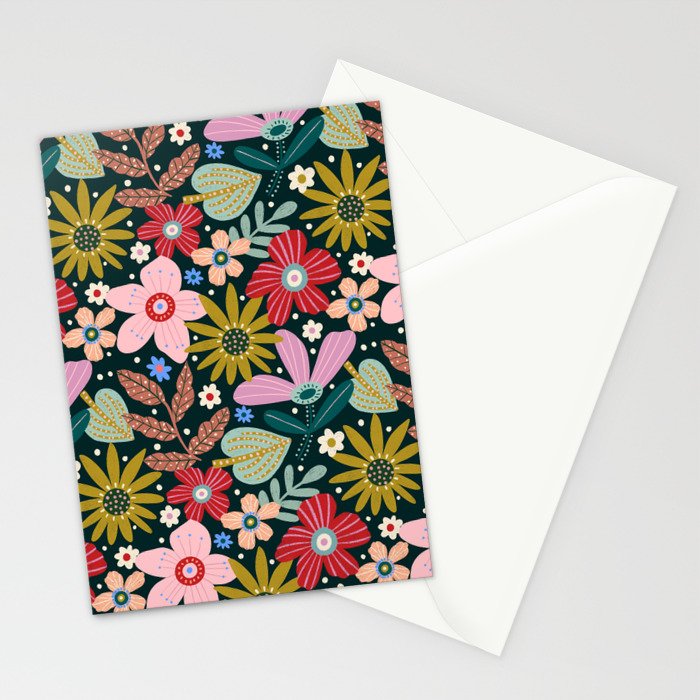 Colorful Floral Stationery Card Gallery Image 2