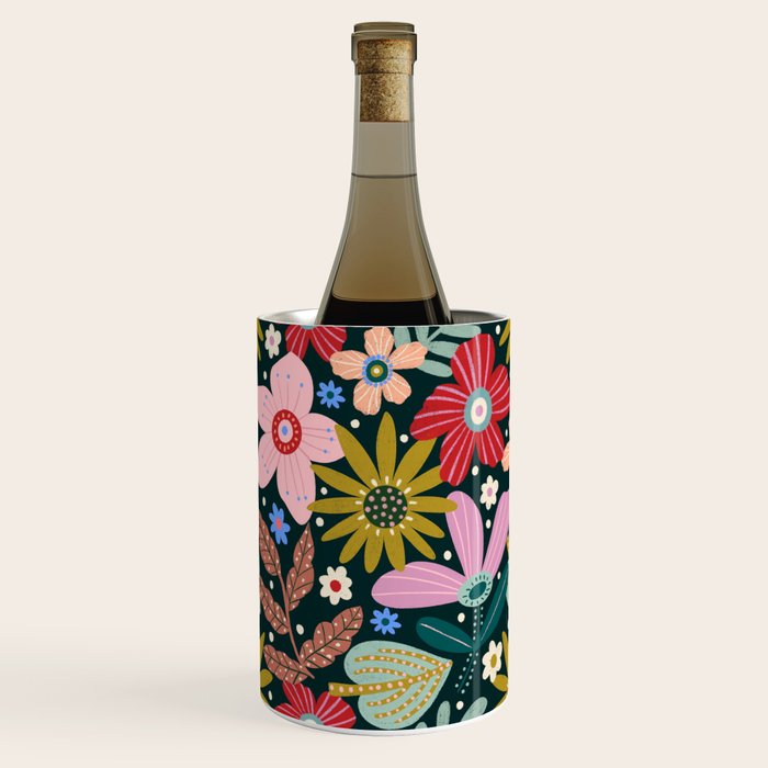 Colorful Floral Wine Chiller Gallery Image 1
