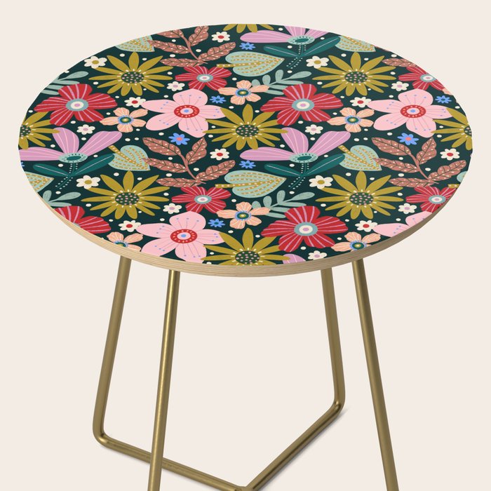 Colorful Floral Side Table Gallery Image 2