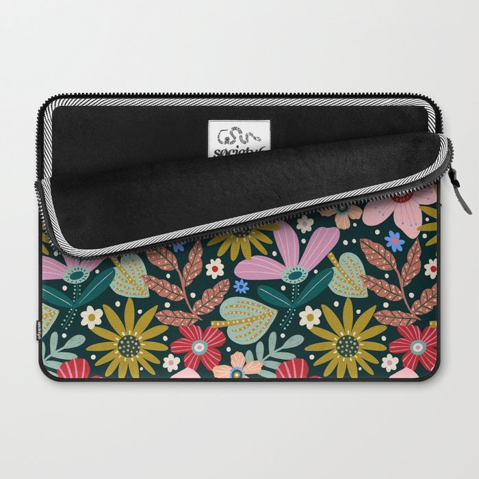 Colorful Floral Laptop Sleeve Gallery Image 2