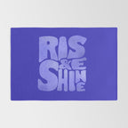 Rise and Shine - blue typography Rug Gallery Image 2