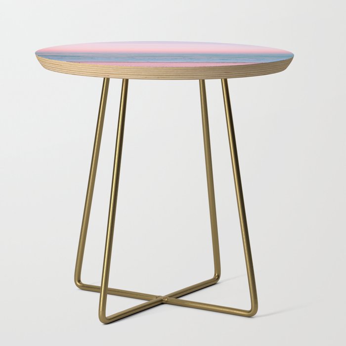 Gorgeous Pink Sunset Beach, Ocean Waves Side Table Gallery Image 1