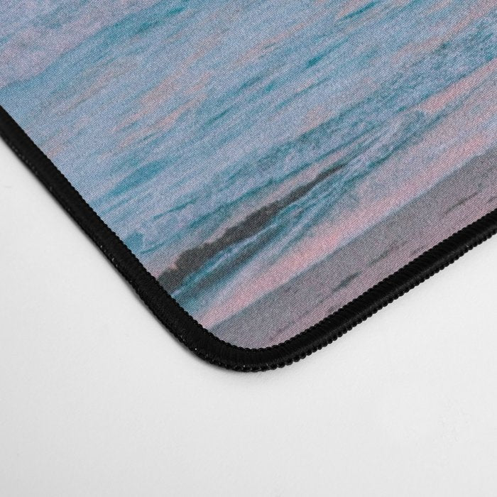 Gorgeous Pink Sunset Beach, Ocean Waves Desk Mat Gallery Image 4