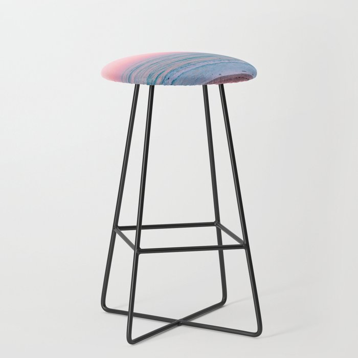Gorgeous Pink Sunset Beach, Ocean Waves Stool Gallery Image 1