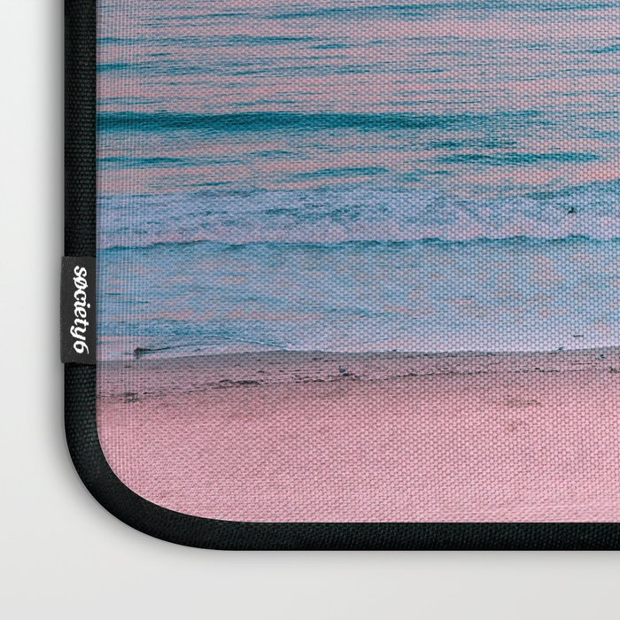 Gorgeous Pink Sunset Beach, Ocean Waves Laptop Sleeve Gallery Image 3