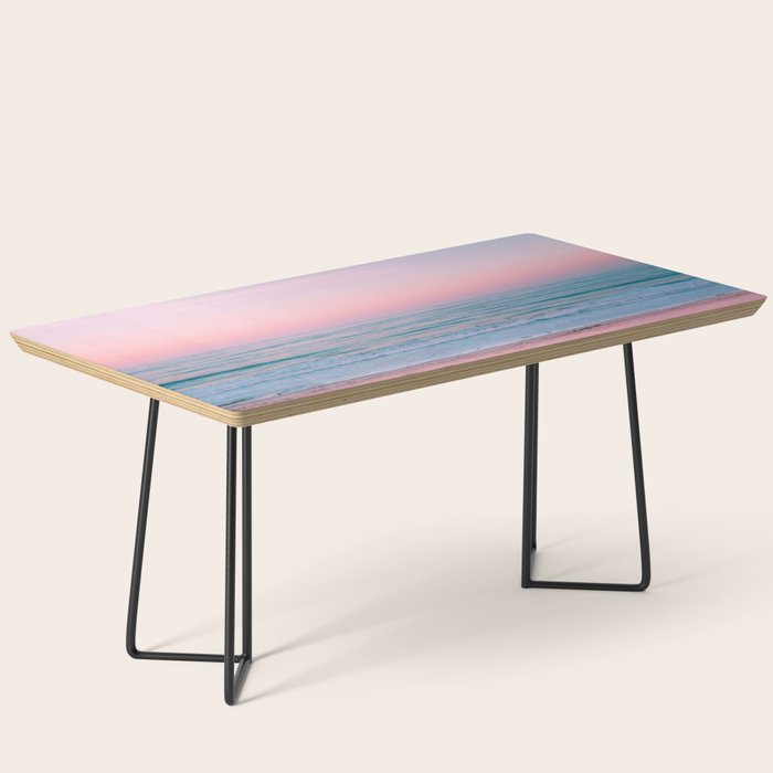 Gorgeous Pink Sunset Beach, Ocean Waves Coffee Table Gallery Image 1
