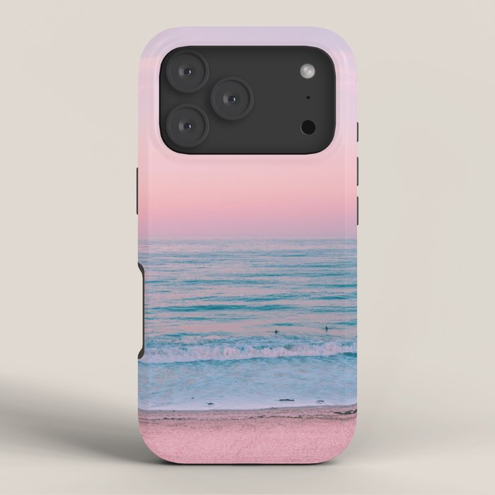 Gorgeous Pink Sunset Beach, Ocean Waves iPhone Case Gallery Image 3