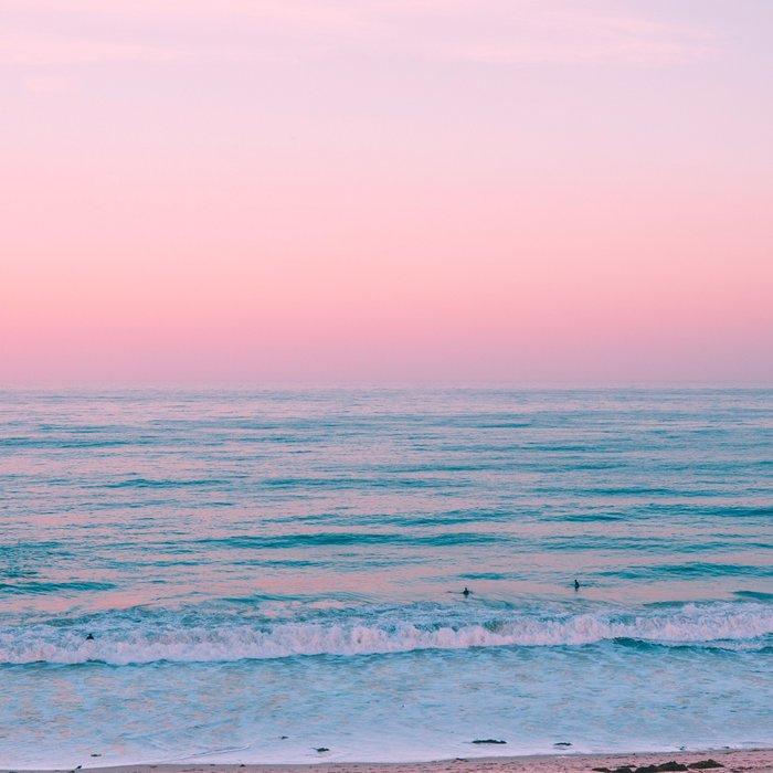 Gorgeous Pink Sunset Beach, Ocean Waves Coffee Mug Gallery Image 2