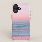 Gorgeous Pink Sunset Beach, Ocean Waves iPhone Case Gallery Image 1