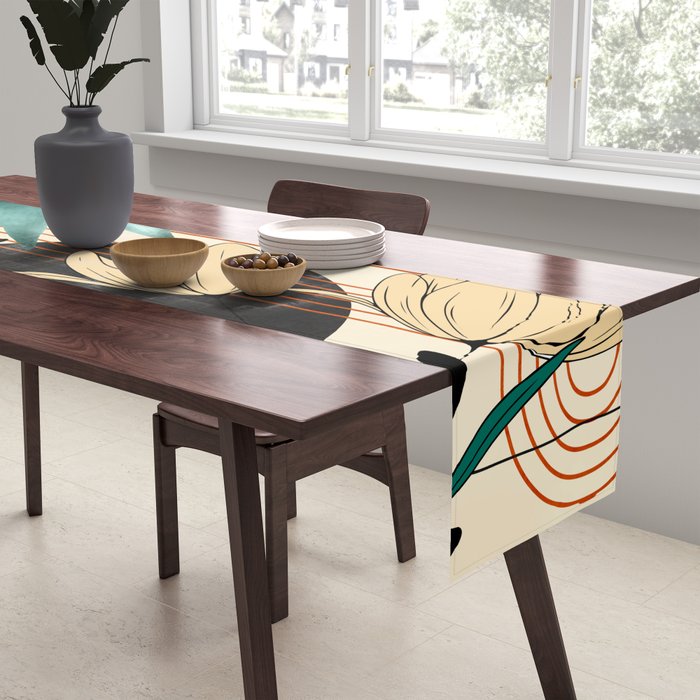 Petals Garden Geometry 1 Table Runner Gallery Image 2