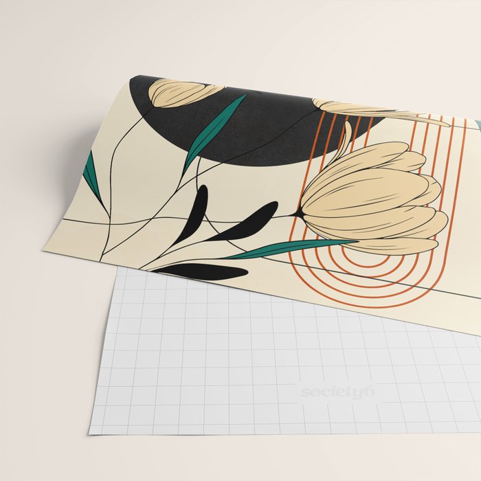 Petals Garden Geometry 1 Wrapping Paper Gallery Image 2