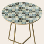 Retro Flowers Check Pattern VI Side Table Gallery Image 2
