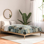 Retro Flowers Check Pattern VI Comforter Gallery Image 2