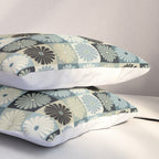 Retro Flowers Check Pattern VI Pillow Sham Gallery Image 3