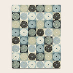 Retro Flowers Check Pattern VI Notebook Gallery Image 4