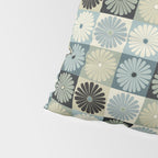 Retro Flowers Check Pattern VI Pillow Sham Gallery Image 4