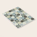 Retro Flowers Check Pattern VI Notebook Gallery Image 3