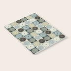 Retro Flowers Check Pattern VI Notebook Gallery Image 2