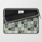 Retro Flowers Check Pattern VI Laptop Sleeve Gallery Image 2