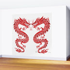 Chinese Dragon - Crimson Palette Wall Mural Gallery Image 2