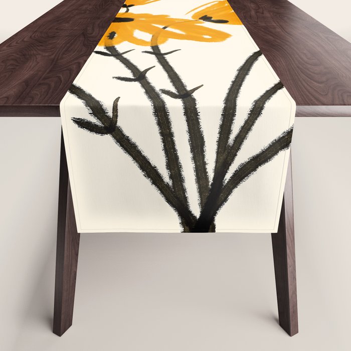 The Cosmo Yellow Flowers 02 Table Runner Gallery Image 1