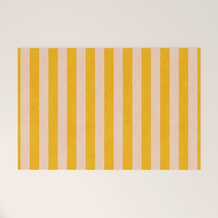 STRIPES 001 A - Goldenrod Welcome Mat Gallery Image 1