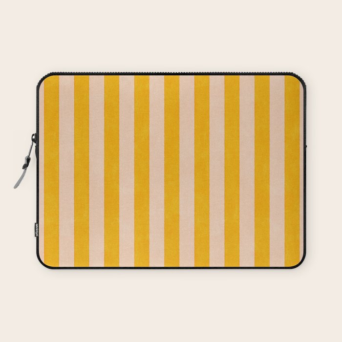STRIPES 001 A - Goldenrod Laptop Sleeve Gallery Image 1