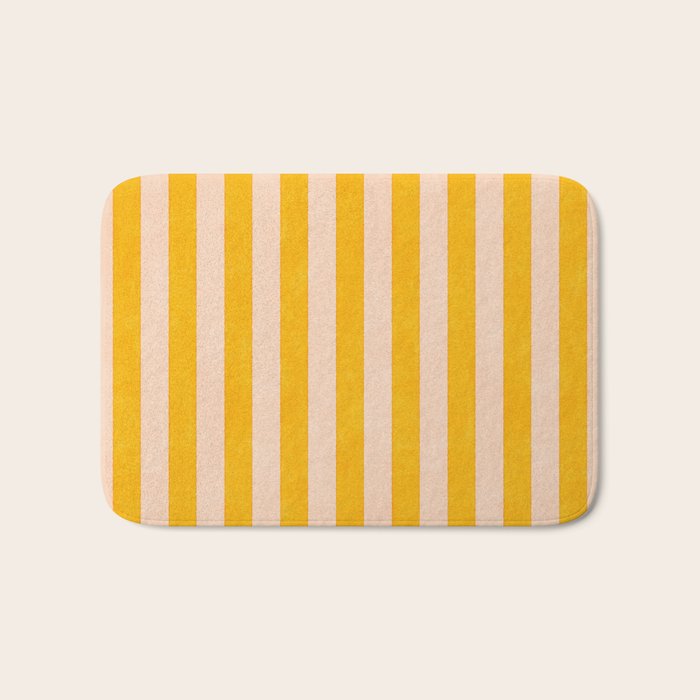 STRIPES 001 A - Goldenrod Bath Mat Gallery Image 1