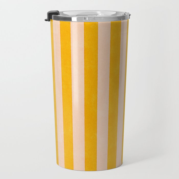 STRIPES 001 A - Goldenrod Travel Mug Gallery Image 3