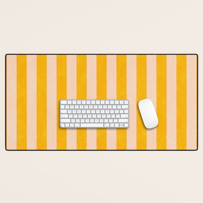 STRIPES 001 A - Goldenrod Desk Mat Gallery Image 1