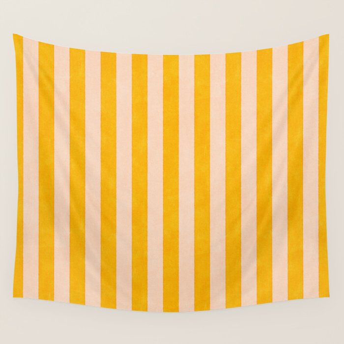 STRIPES 001 A - Goldenrod Wall Tapestry Gallery Image 1