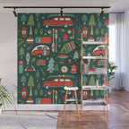 Seasons Greetings - Camping Christmas Wall Mural Gallery Image 1