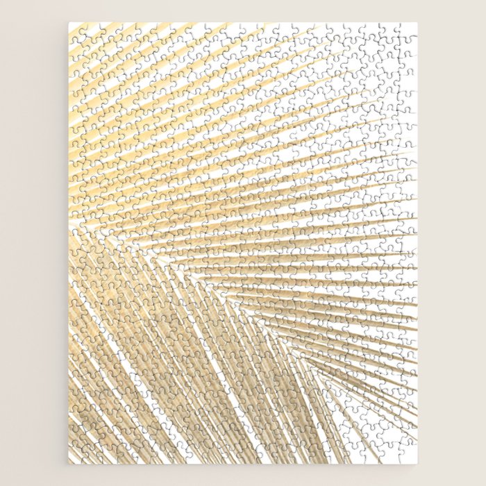 Palm leaf - gold Jigsaw Puzzle Gallery Image 1