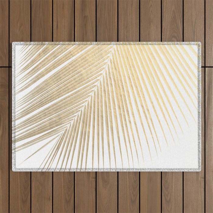Palm leaf - gold Outdoor Rug Gallery Image 1