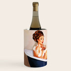 "Bathtub Whiskey" - Cute Vintage Brunette Pinup Girl Soaks & Enjoys A Cocktail. (V.2) Wine Chiller Gallery Image 2