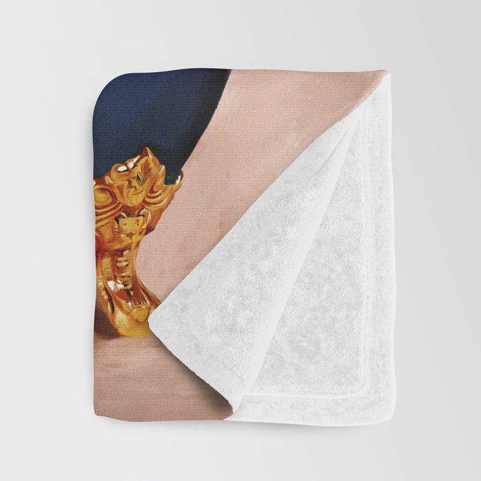 "Bathtub Whiskey" - Cute Vintage Brunette Pinup Girl Soaks & Enjoys A Cocktail. (V.2) Throw Blanket Gallery Image 3