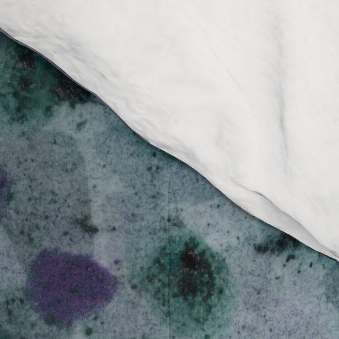 Garden Lilac Flower Painting in Teal & Pink Comforter Gallery Image 4