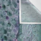 Garden Lilac Flower Painting in Teal & Pink Wall Tapestry Gallery Image 3