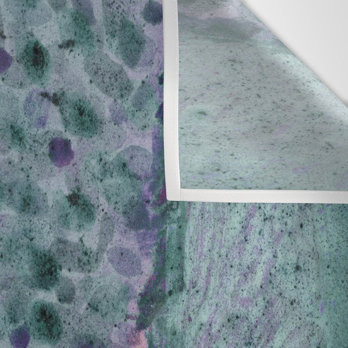 Garden Lilac Flower Painting in Teal & Pink Wall Tapestry Gallery Image 3