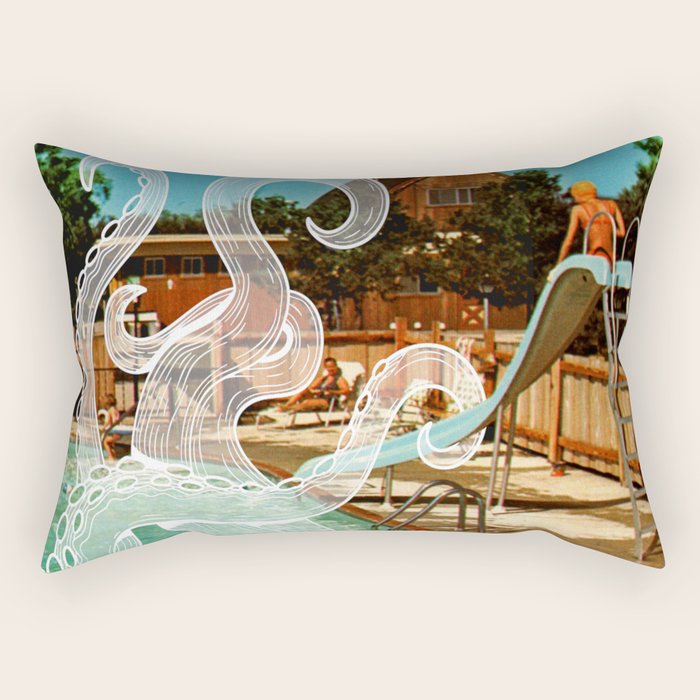 Octopus splash Rectangular Pillow Gallery Image 1
