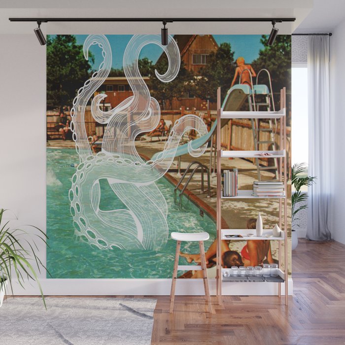 Octopus splash Wall Mural Gallery Image 1