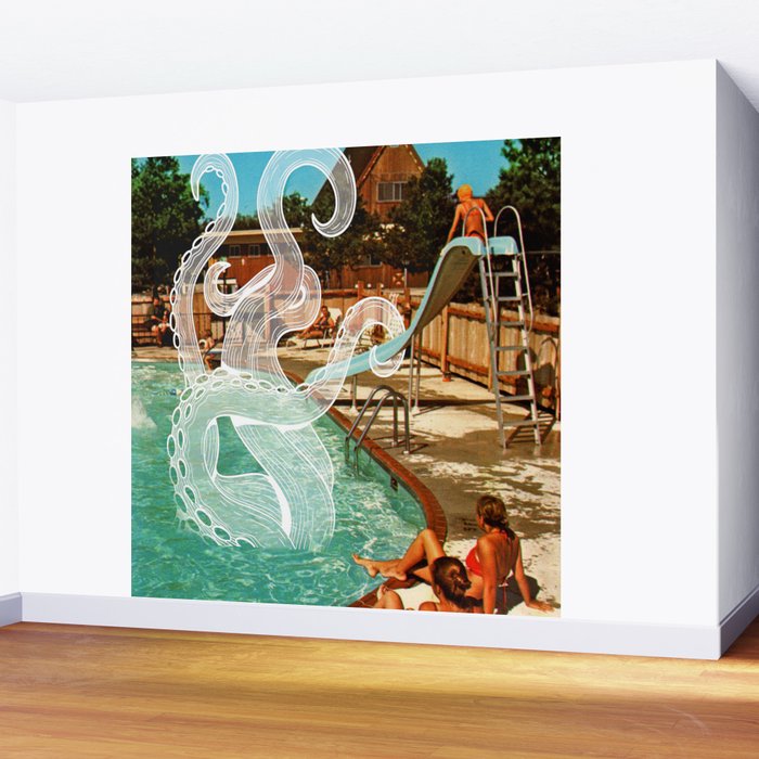 Octopus splash Wall Mural Gallery Image 2